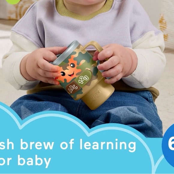 NWT Fisher Price Laugh Wake Up & Learn Baby Coffee Mug Stanley Cup - Picture 2 of 5